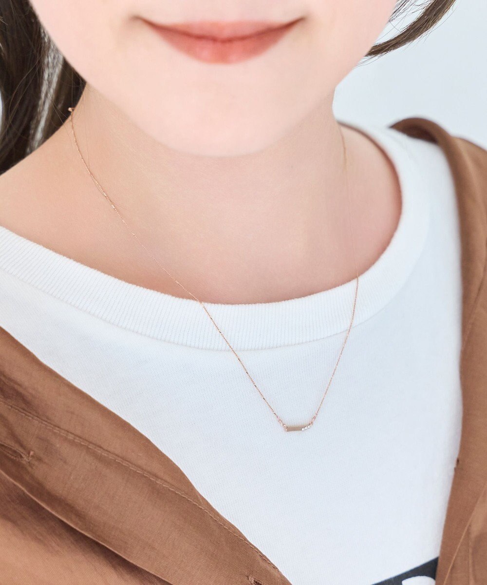 Phoebe <新色>【金属アレルギー対応】ストレートバービジューネックレス　シャンパンゴールド 