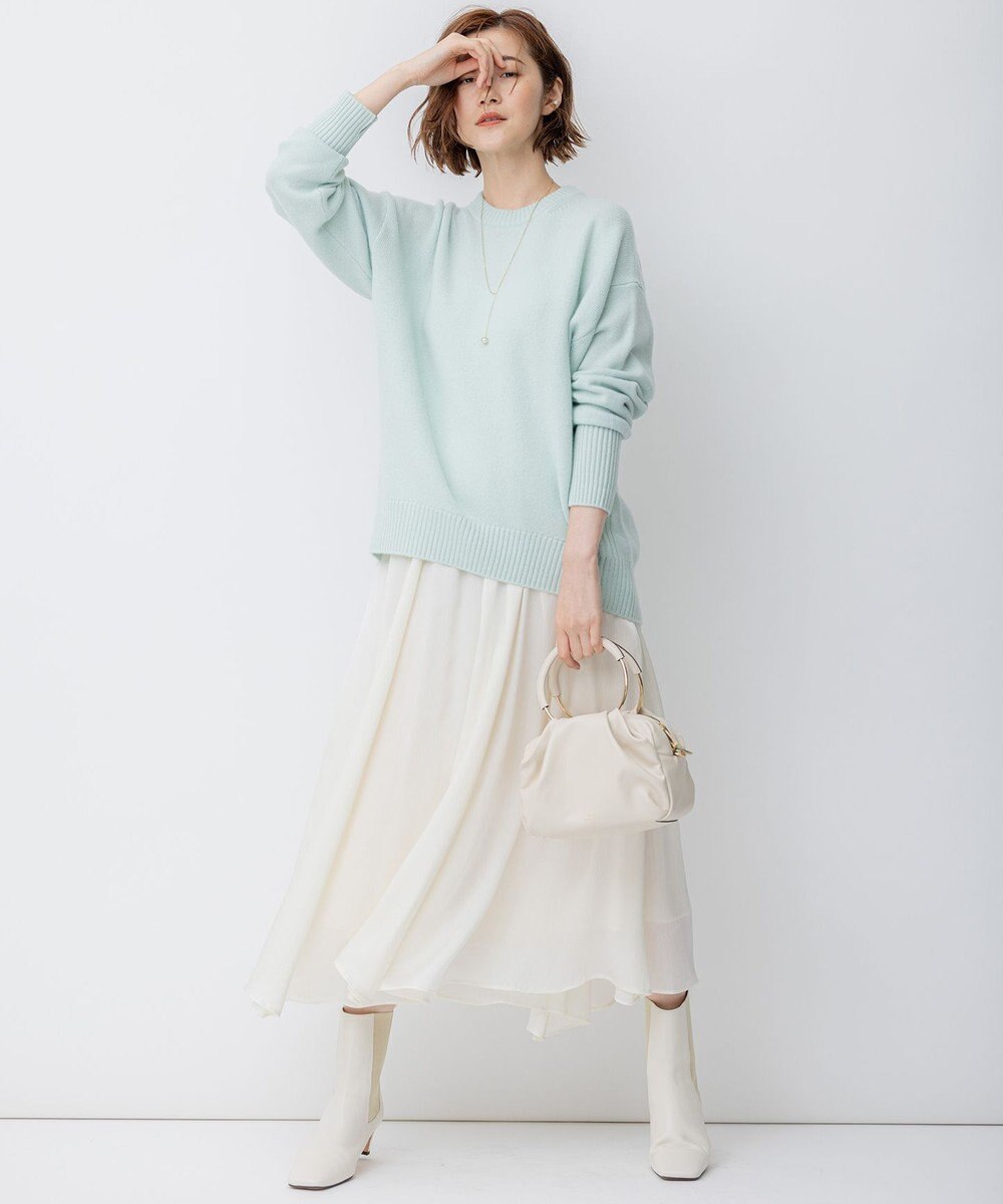 23区 L 【滝沢眞規子さん着用/洗える】ウールカシミヤ クルーネック ニット 