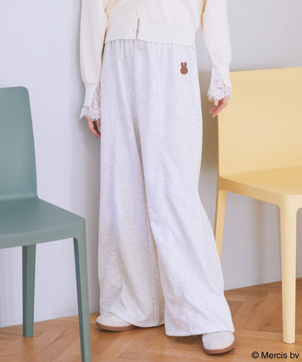 earth music&ecology 【予約】miffy/earth 刺繍スウェットパンツ 