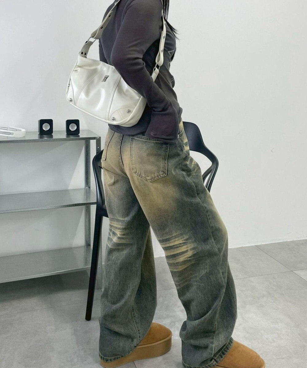 WEGO メタルパーツハーフムーンバッグ 