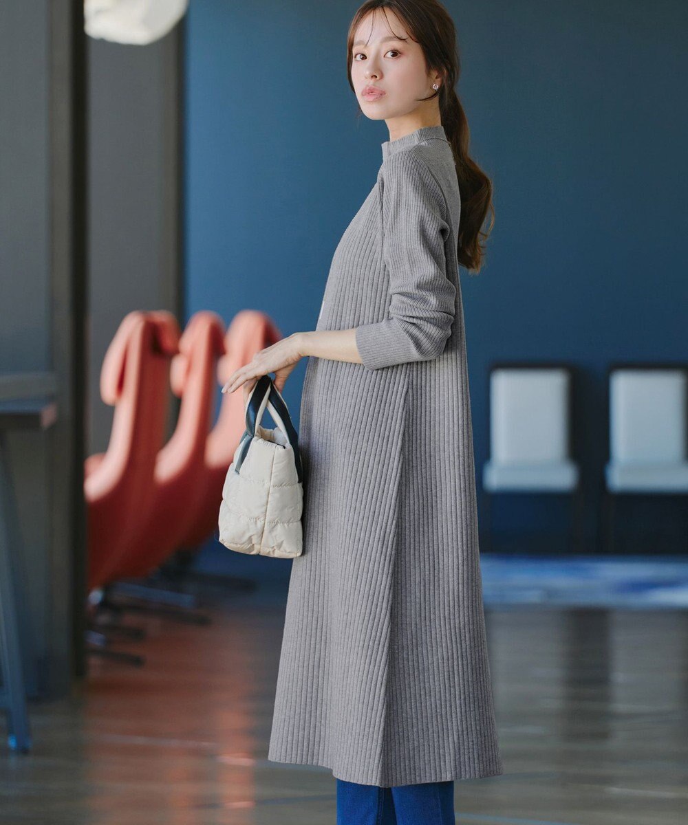 Tiaclasse 【安田美沙子さん着用・新色・XSサイズ追加】リブ切替ニットワンピース 