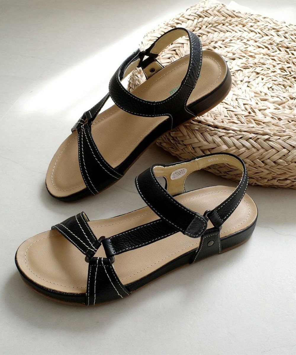 Pointer 天然皮革 本革ストラップサンダル 