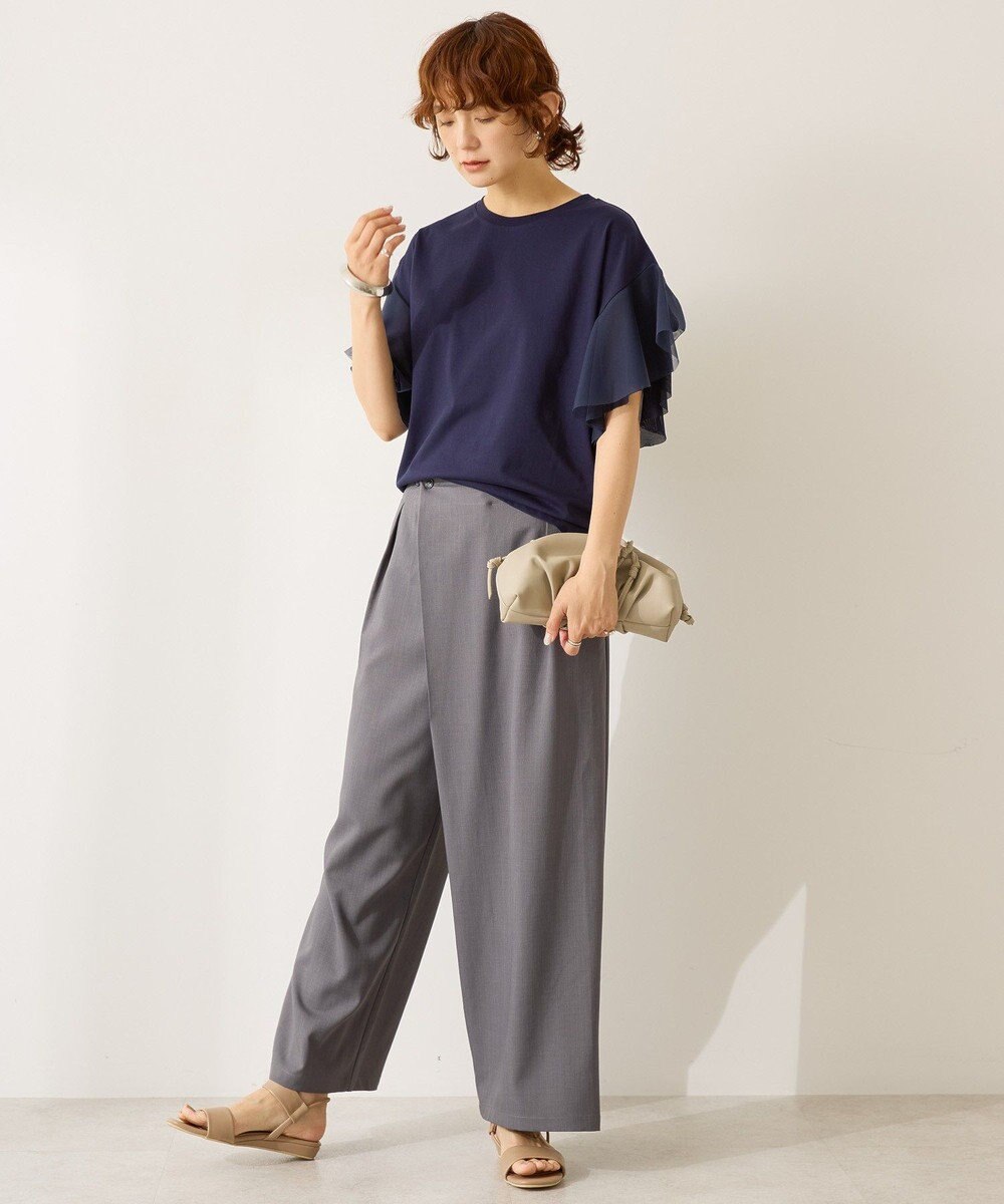 AMERICAN HOLIC 【WEB限定】袖チュールサイドスリットプルオーバー 