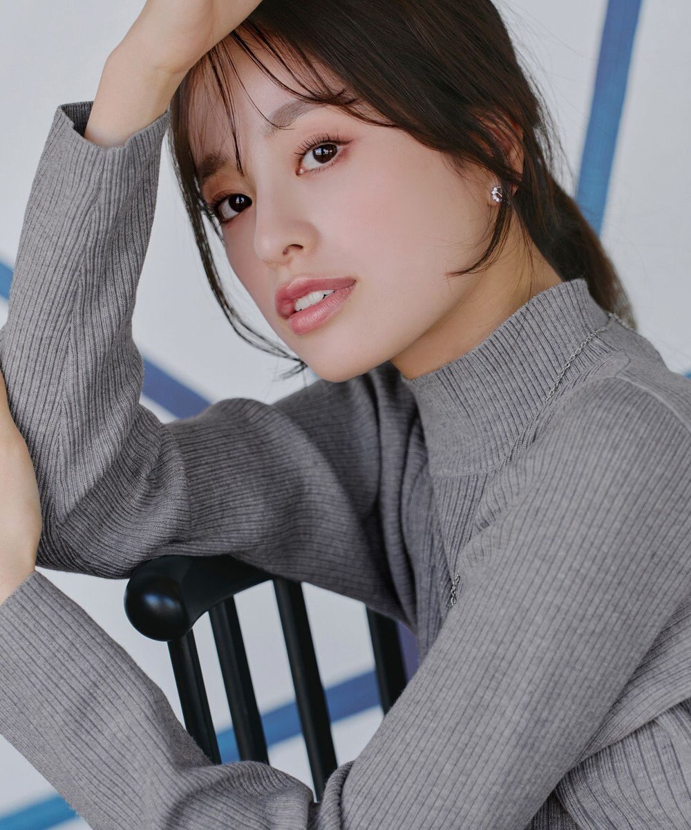 Tiaclasse 【安田美沙子さん着用・新色・XSサイズ追加】リブ切替ニットワンピース 