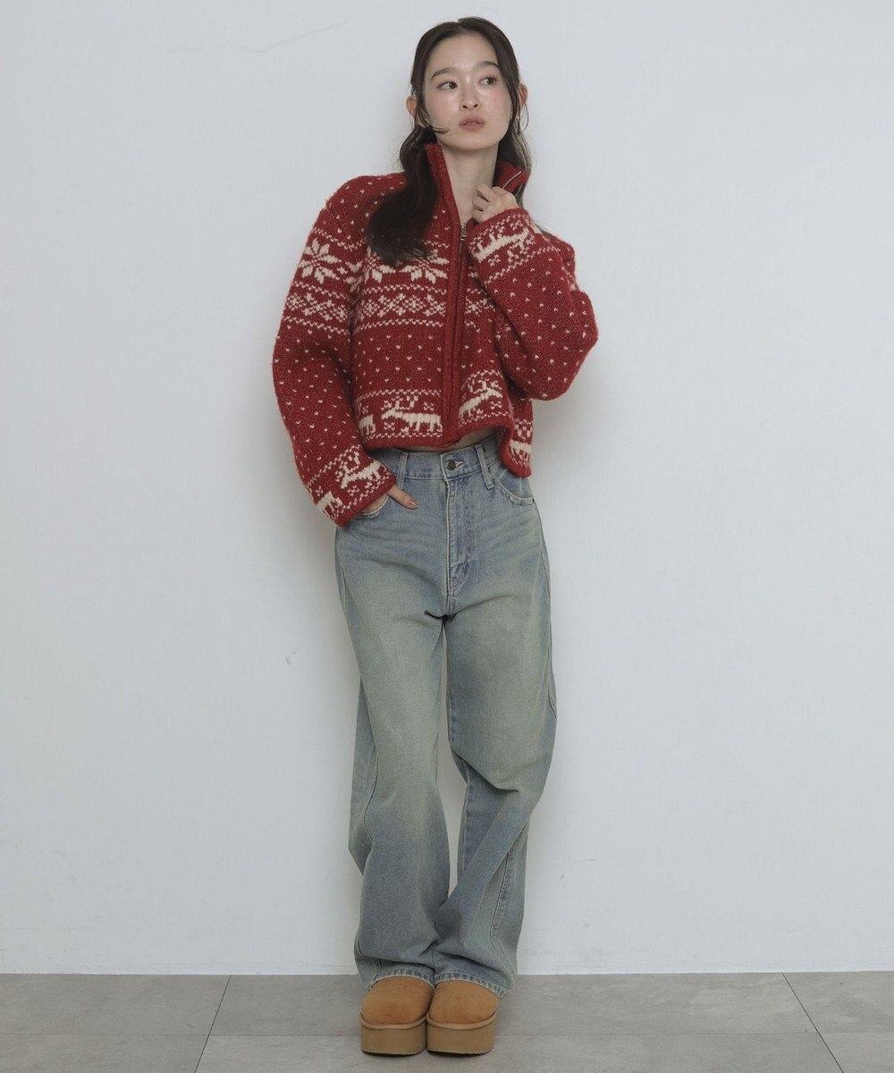 WEGO ノルディックZIPニット 