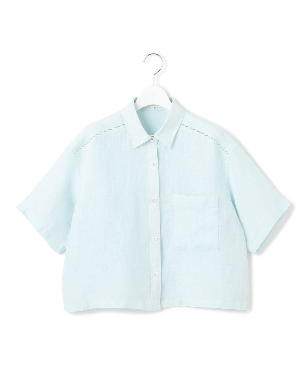 23区 L 【Oggi7月号掲載/洗える】LIBECOリネン クロップド デザイン シャツ 