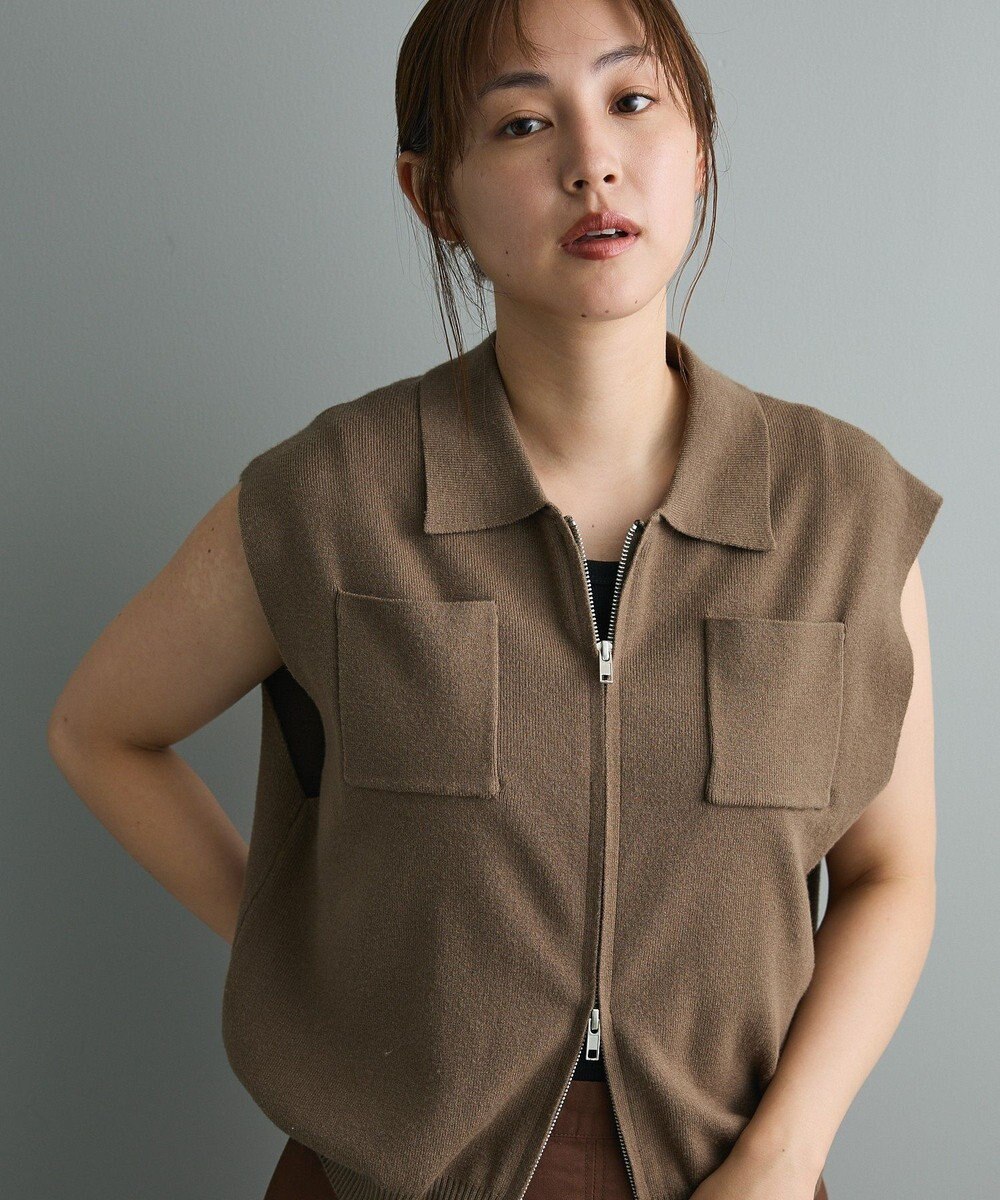 CRAFT STANDARD BOUTIQUE 衿付きジップベスト 