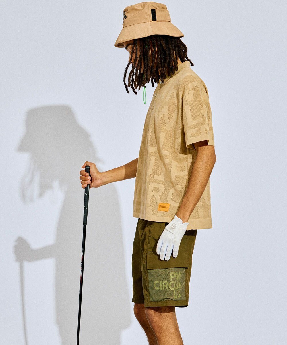 PW CIRCULUS 【手洗い可能】【UNISEX】ニットメッシュポロ ゴルフ 