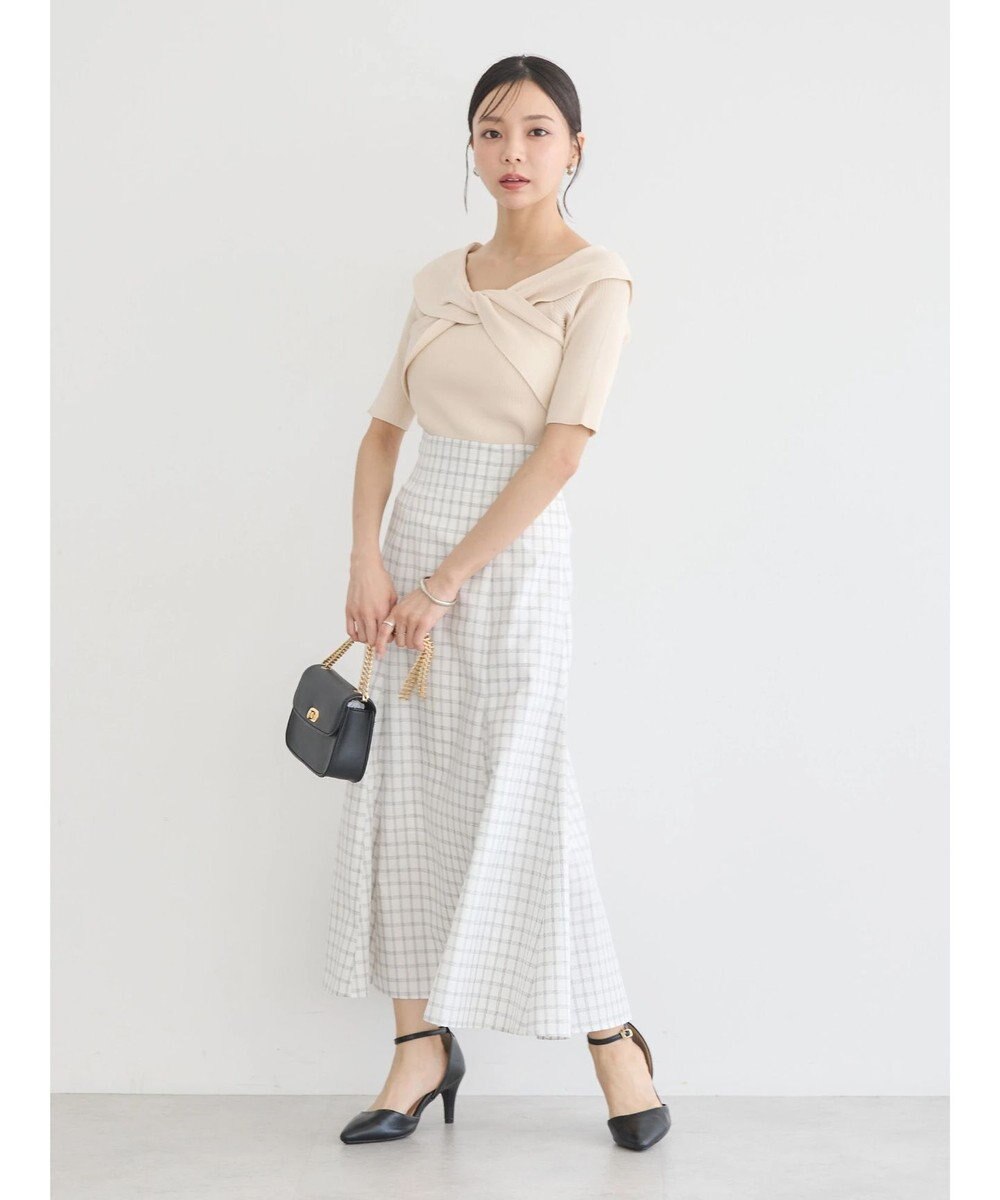 earth music&ecology フロントクロスリブニットプルオーバー 