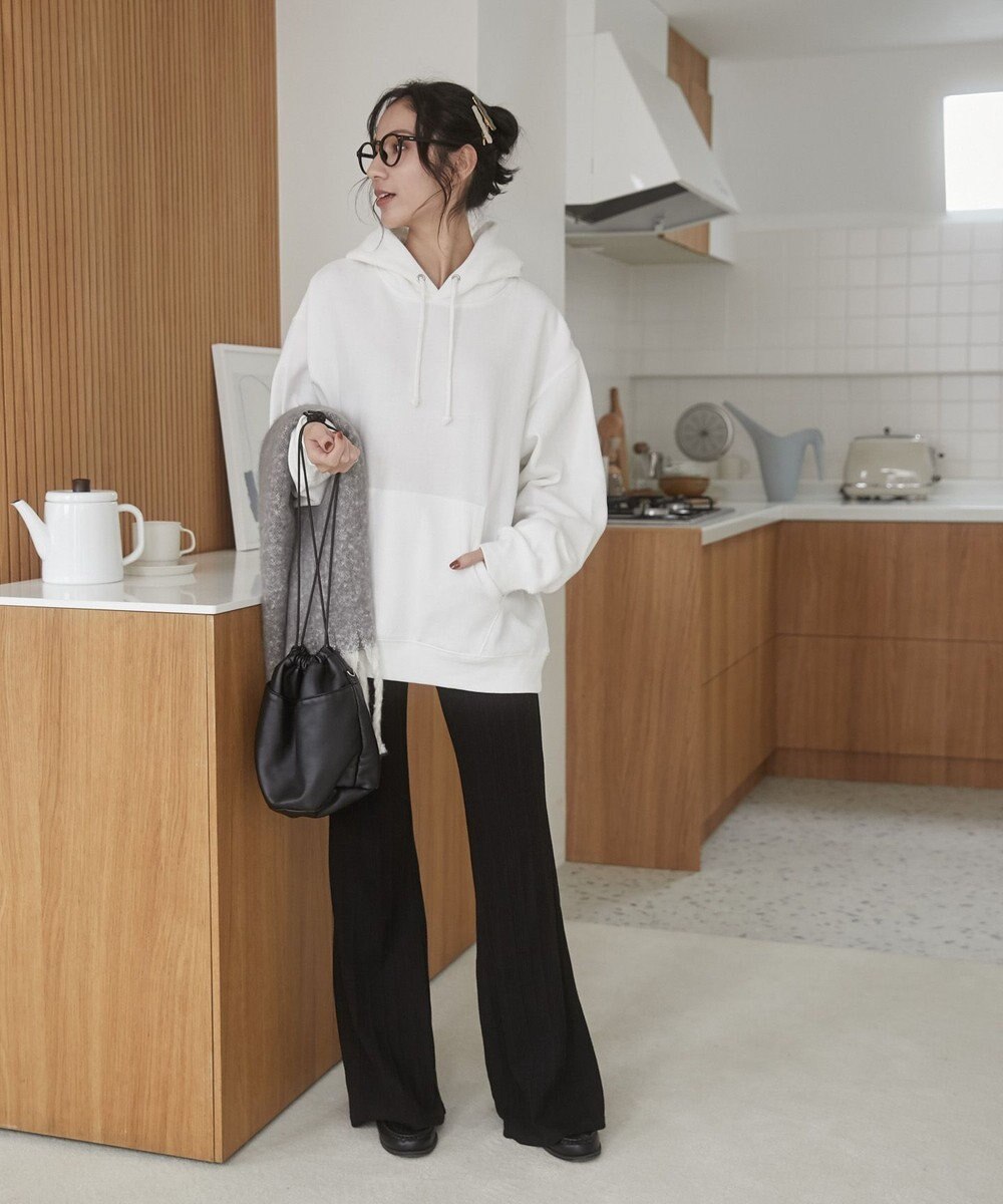 WEGO 【ユニセックス着用ITEM/裏起毛】リラックスフィットスウェットプルパーカー 