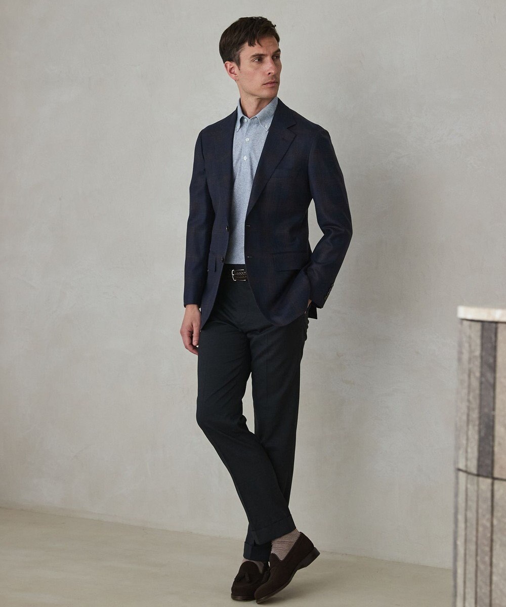 GOTAIRIKU 麻混・襟しっかり【洗える/通気性】ノルマンディーリネン ボタンダウンポロシャツ(25/26年モデル) 