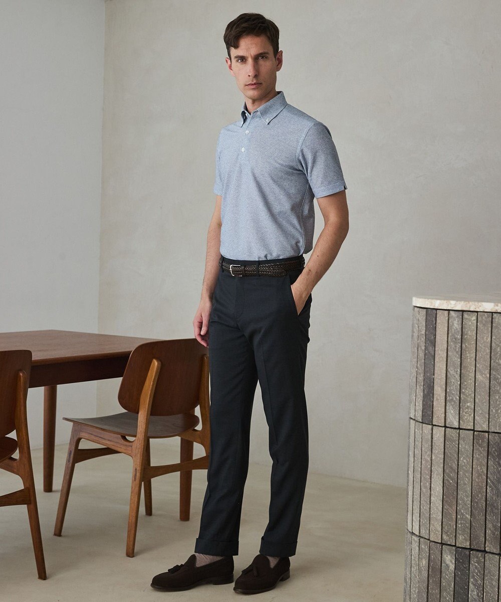 GOTAIRIKU 麻混・襟しっかり【洗える/通気性】ノルマンディーリネン ボタンダウンポロシャツ(25/26年モデル) 