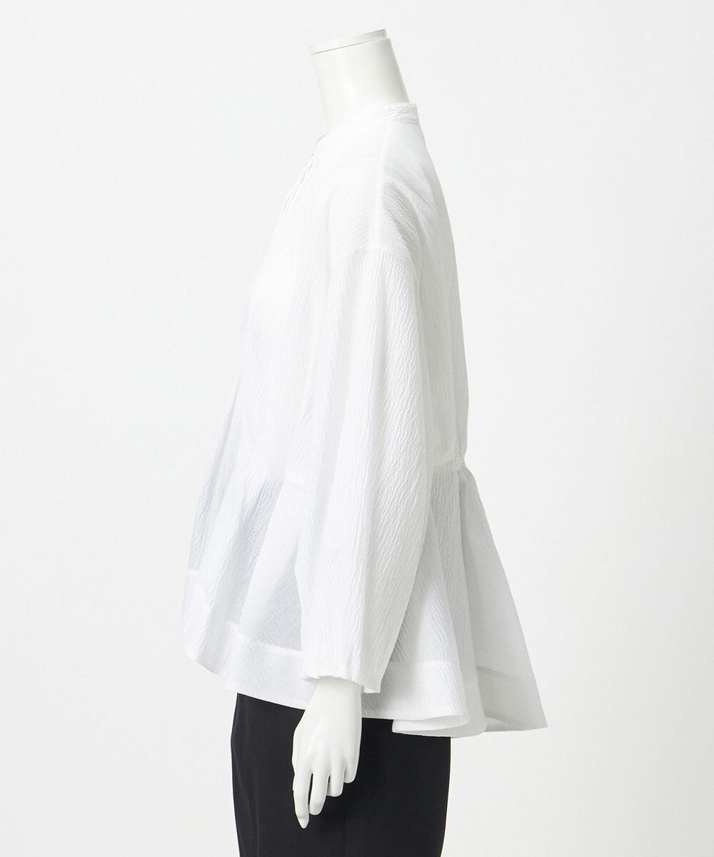 23区 【エステータ】サッカーオーガンジー タックブラウス 