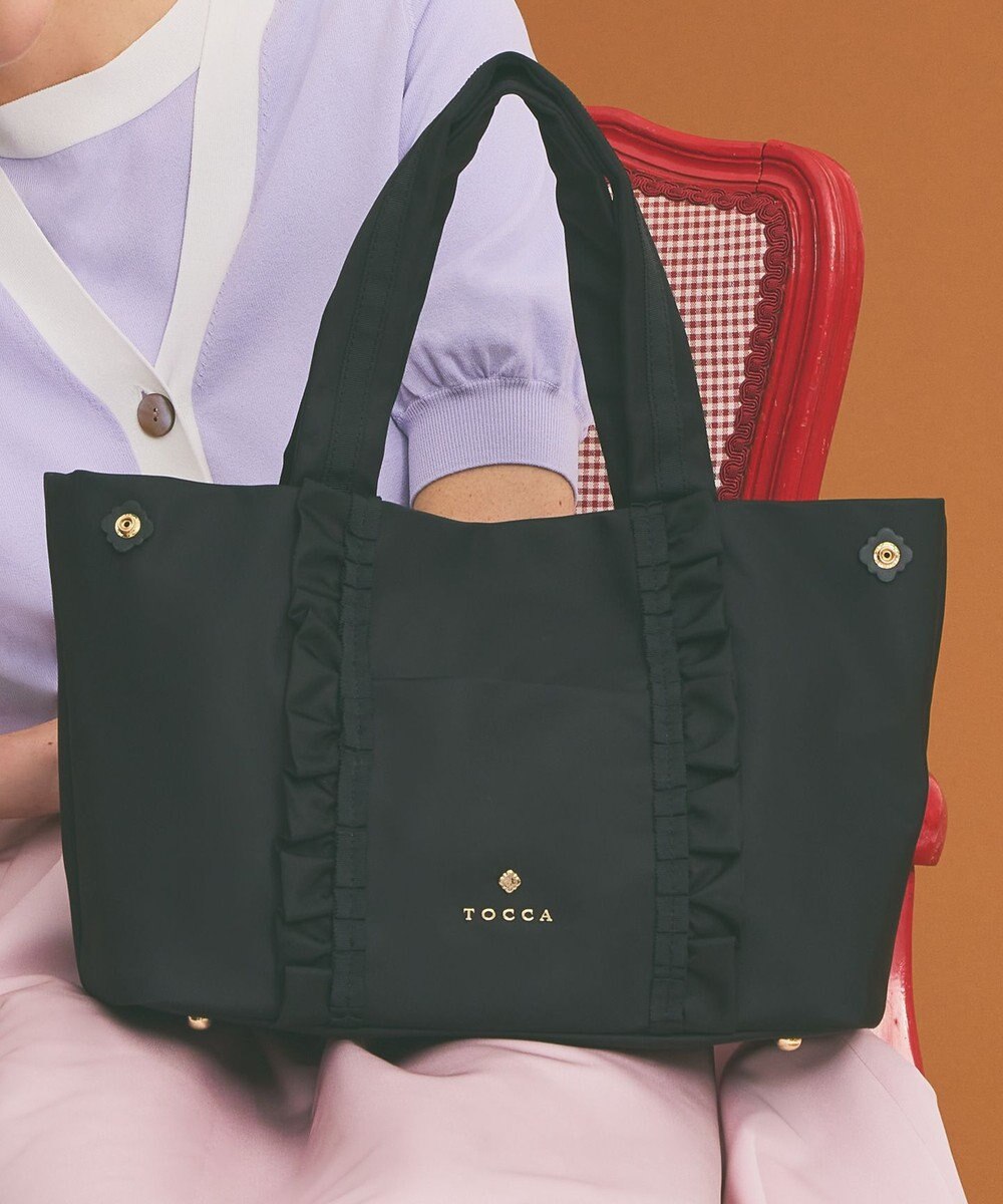 TOCCA 【撥水】FRILL A4 NYLONTOTE トートバッグ 