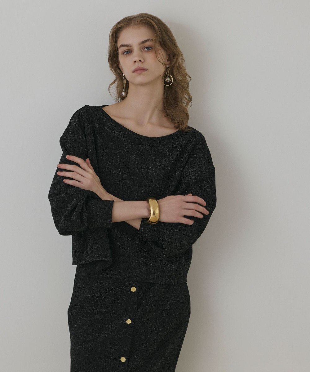 GRACE CONTINENTAL ラメカットトップ 