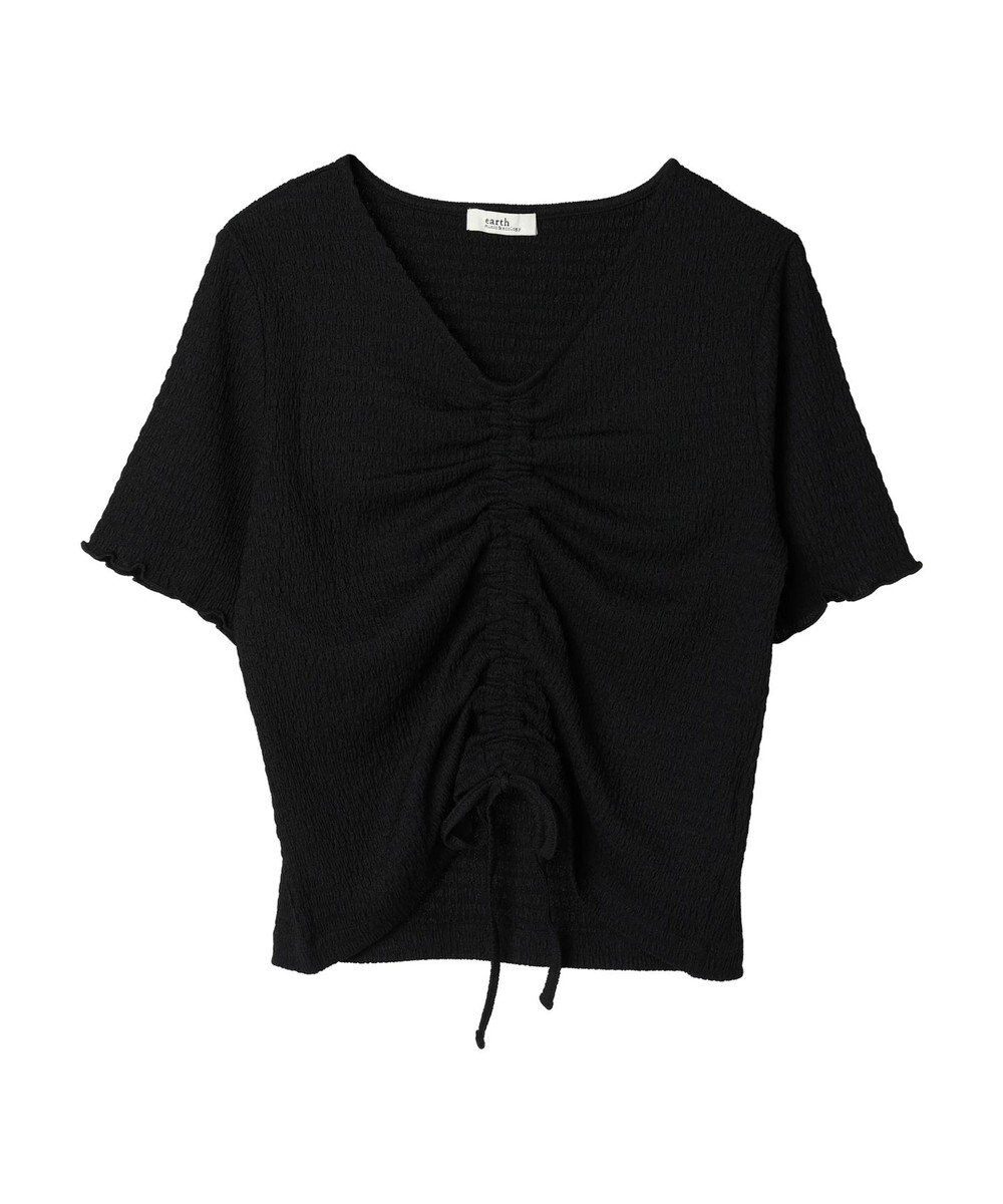 earth music&ecology ポコポコギャザードロストプルオーバー 