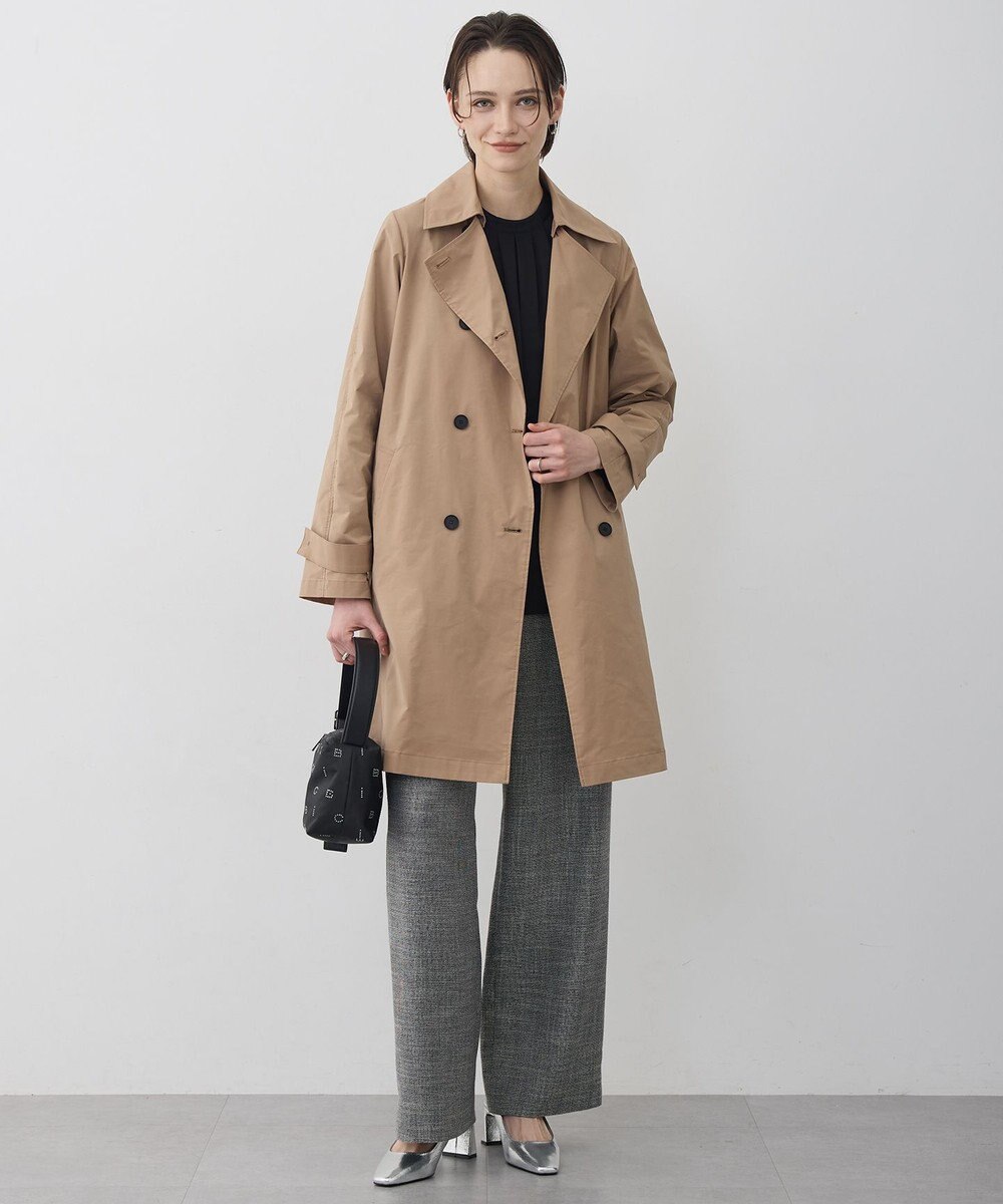 ICB L アセテートダブルサテン ランタンスリーブブラウス 