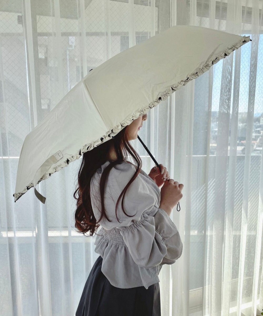 WEGO 【日傘/雨晴兼用/UVカット/日焼け対策/紫外線対策/熱中症対策】PROTECT　U　フリル 