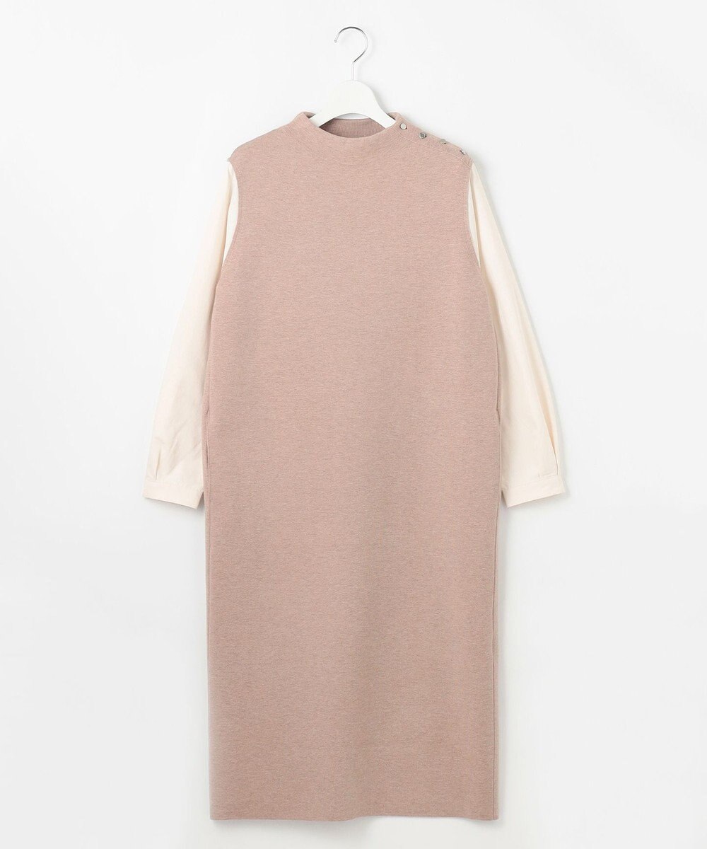 J.PRESS LADIES L 【洗える】CLOTH COMBI KNIT ワンピース 