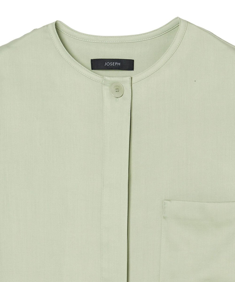JOSEPH ソフトビスコーステーラリング　ノーカラーシャツ 