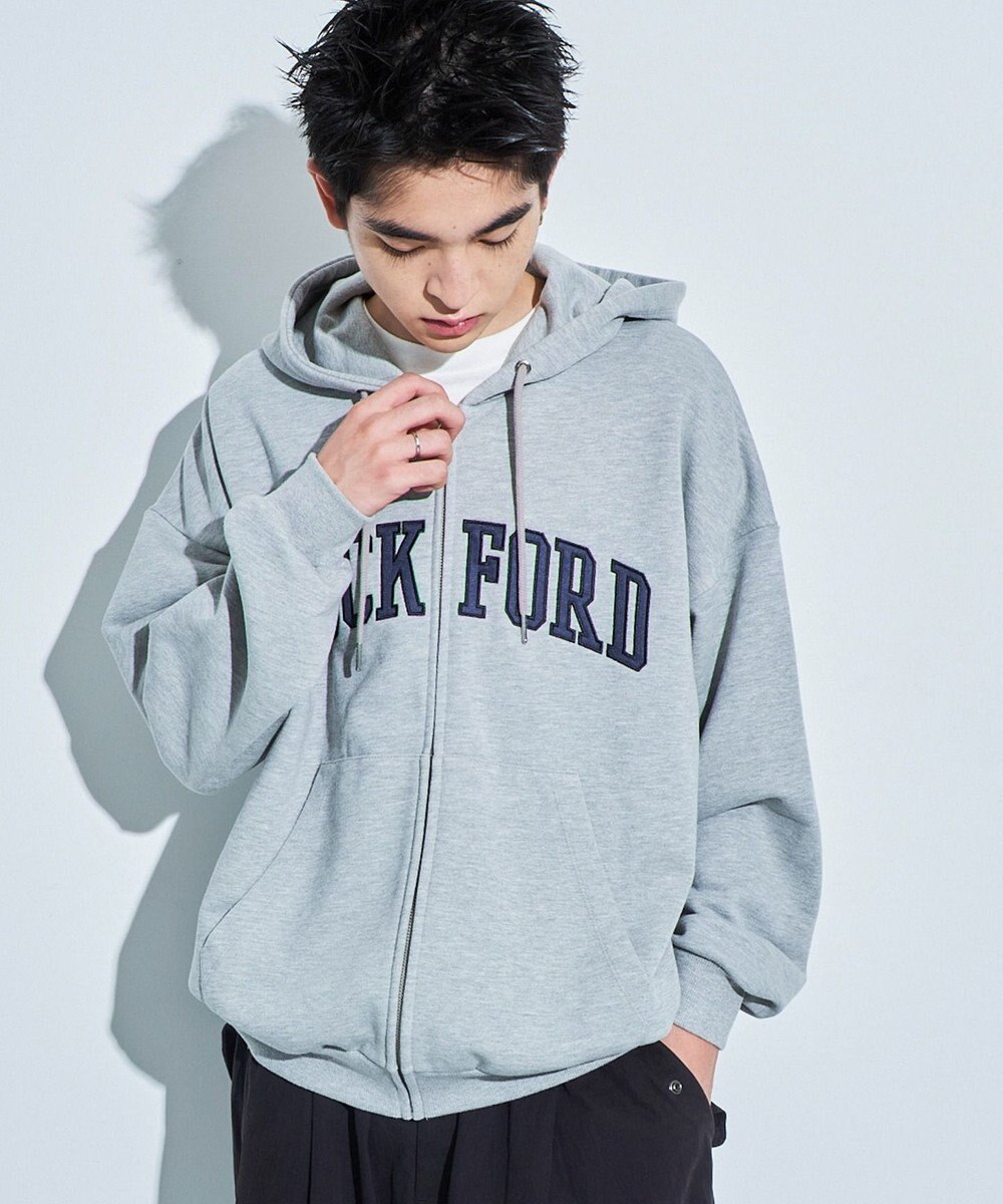 WEGO ワッペンロゴジップパーカー 