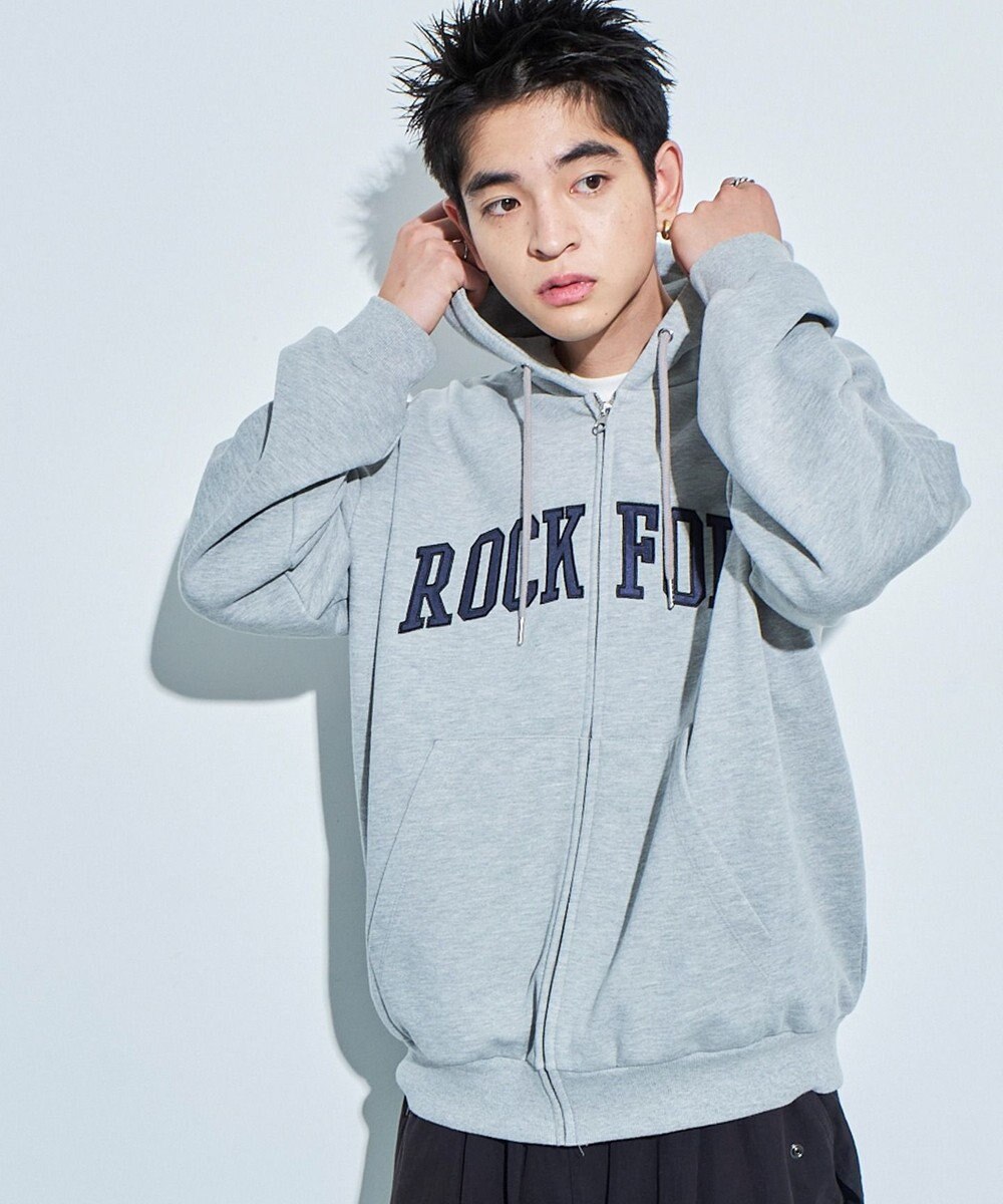 WEGO ワッペンロゴジップパーカー 