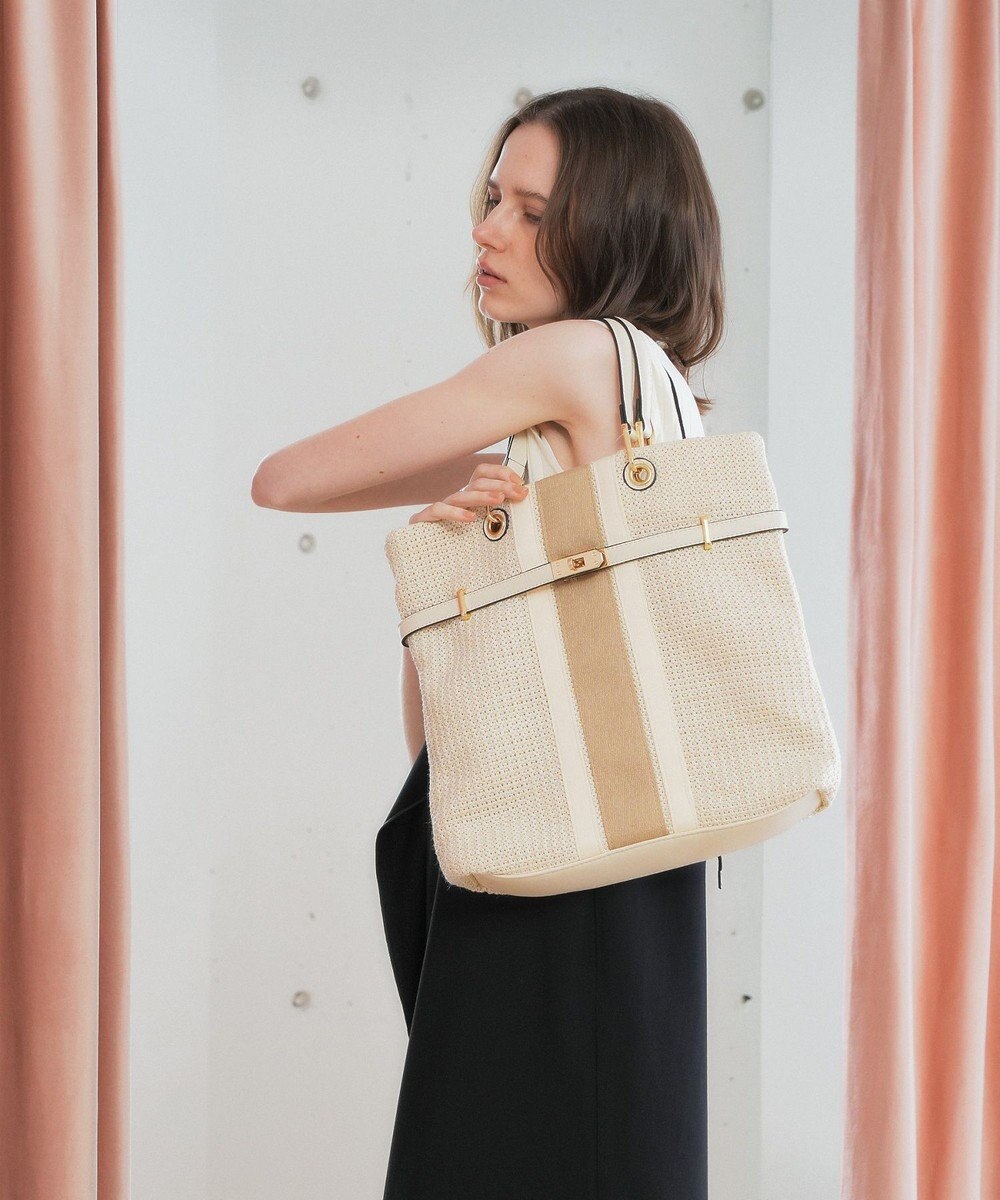 YECCA VECCA 【A4対応】2wayライントートバッグ 