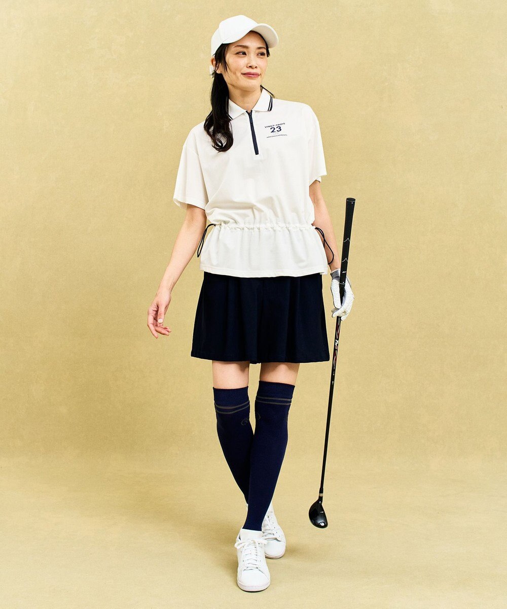 23区GOLF 【辻梨恵プロ着用】ウェストドローコードポロ 