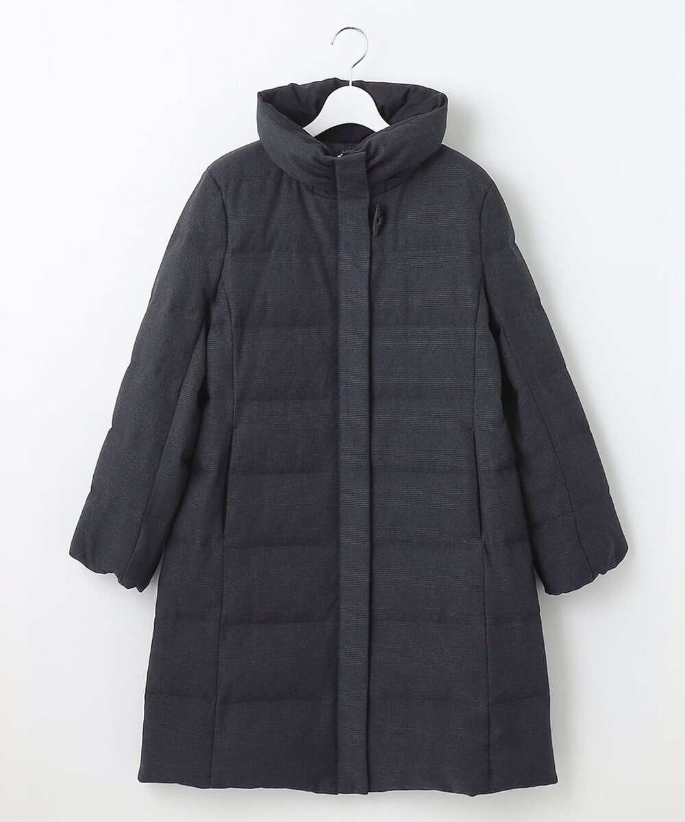 J.PRESS LADIES S ハウンドトゥース&グレンチェック ロング ダウンコート 