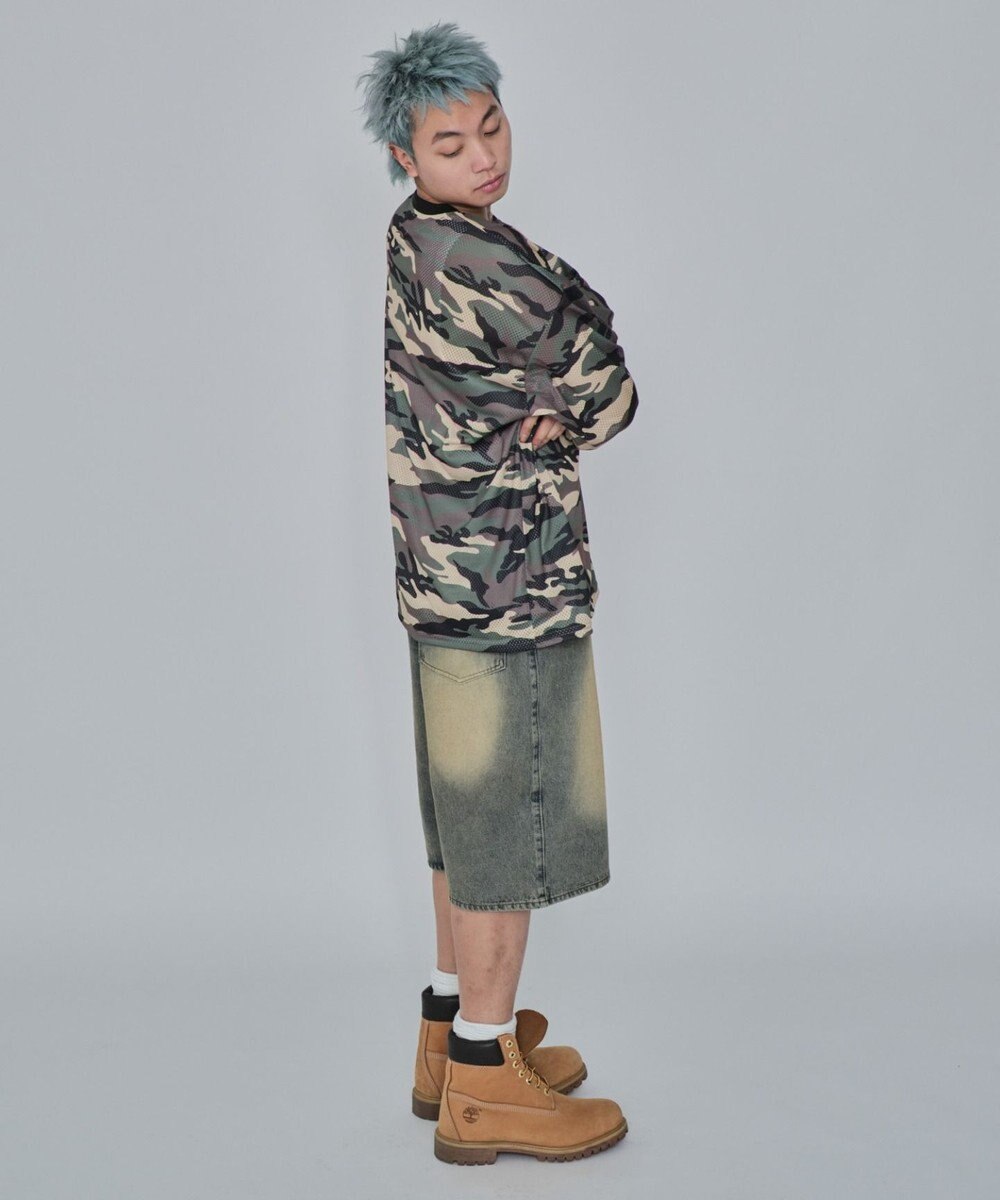 WEGO 【ユニセックス着用ITEM/MLサイズ展開】カモフラナンバリングホッケーT（LS） 