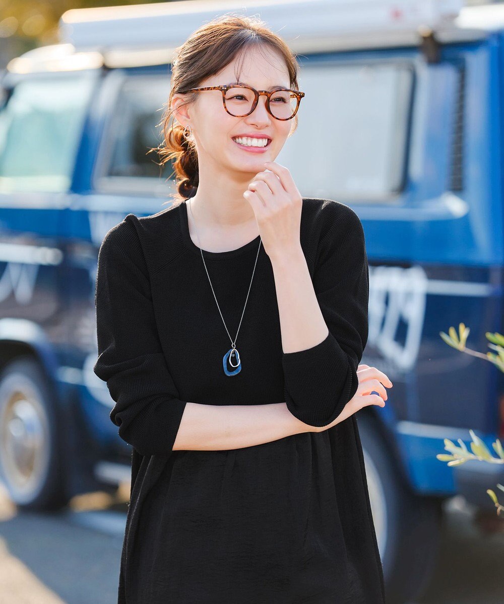 Tiaclasse L ヴィンテージサテンドッキングニットチュニック 