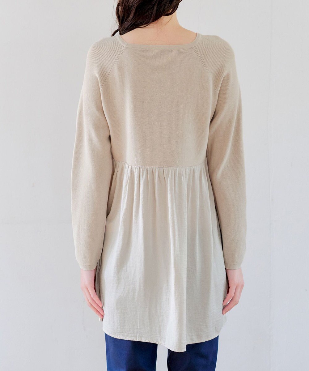 Tiaclasse L ヴィンテージサテンドッキングニットチュニック 