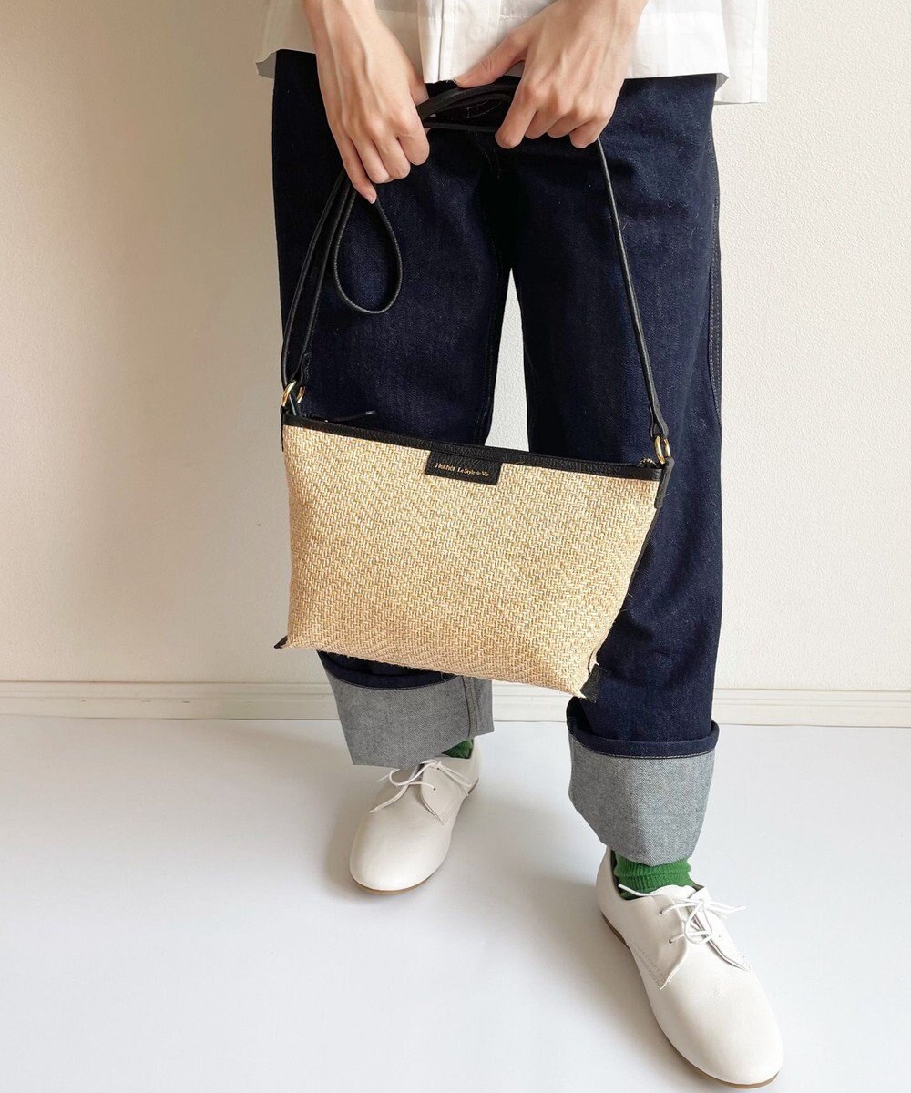 Hekhèr Le Style de Vie 【日本製 】ジュート×牛革 ショルダーバッグ 