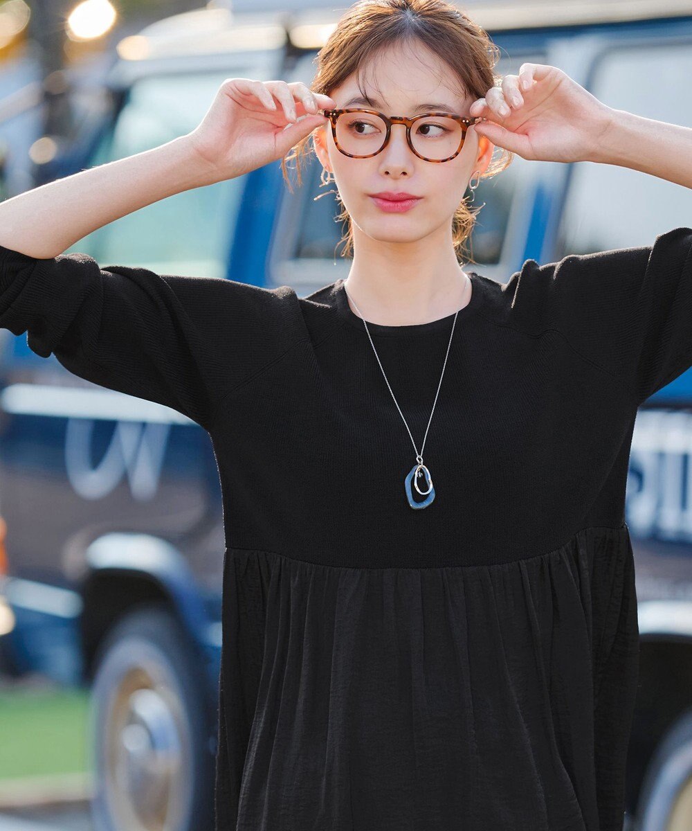 Tiaclasse L ヴィンテージサテンドッキングニットチュニック 