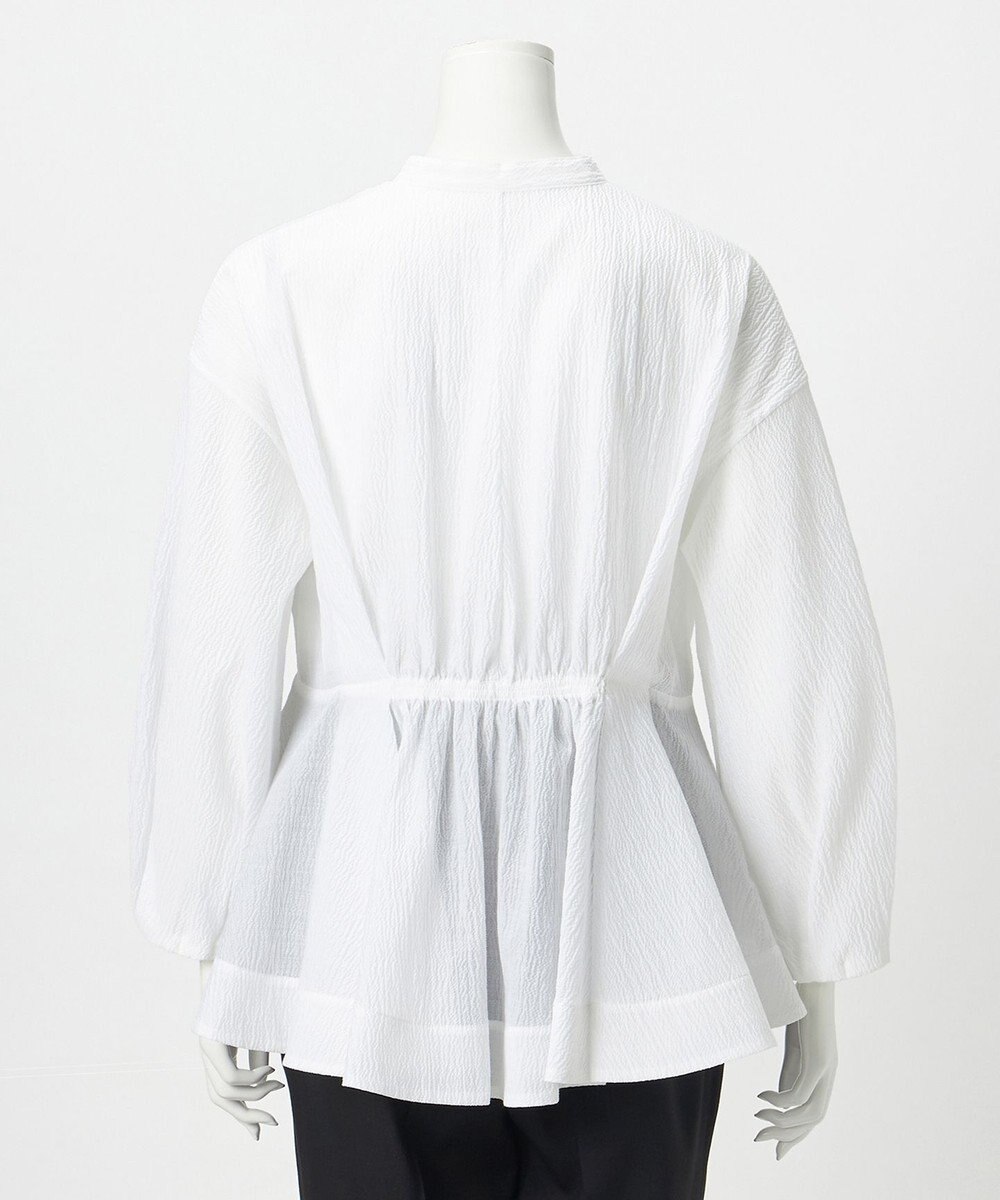 23区 【エステータ】サッカーオーガンジー タックブラウス 