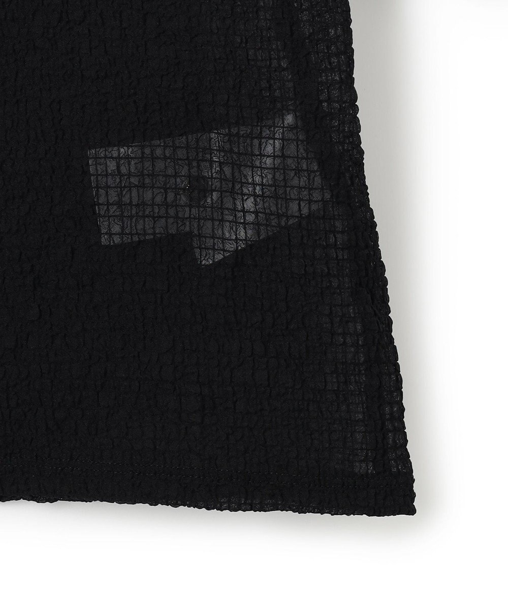 ICB 【洗える】 シャイニーサッカー クロップドトップス 