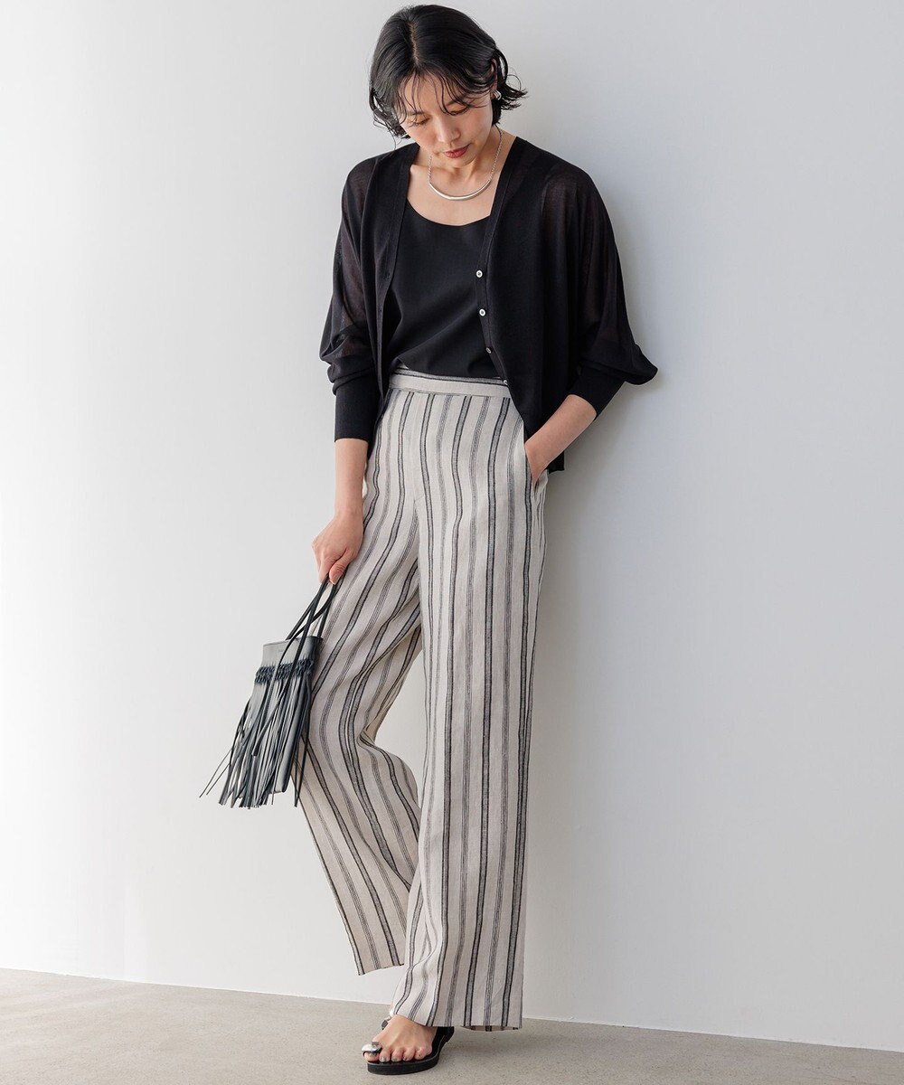 23区 【新色追加】シャイニーシアー ニット カーディガン 