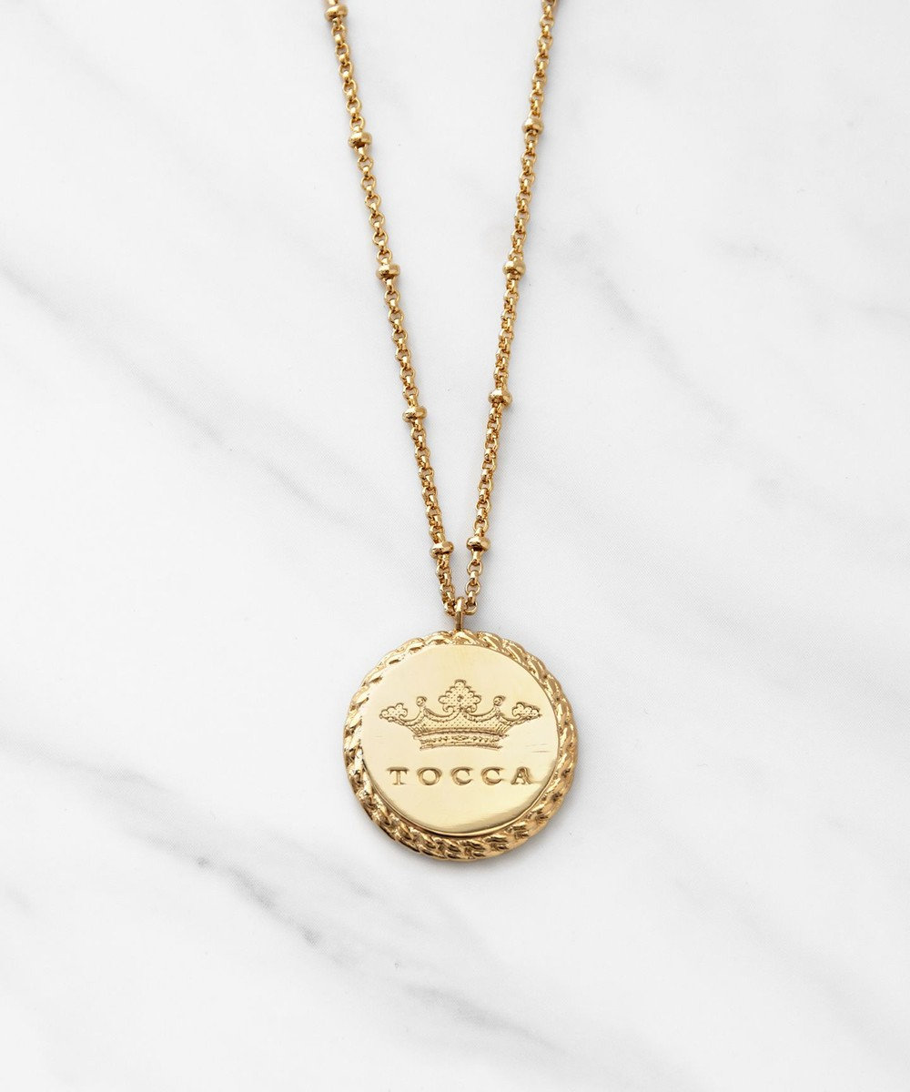 TOCCA LOGO COIN NECKLACE ネックレス ゴールド系