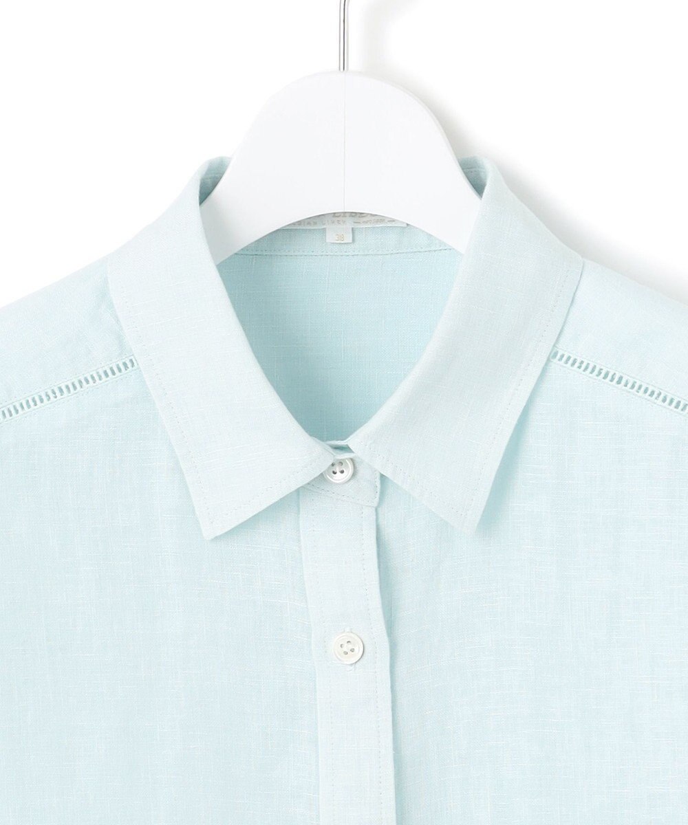 23区 L 【Oggi7月号掲載/洗える】LIBECOリネン クロップド デザイン シャツ 