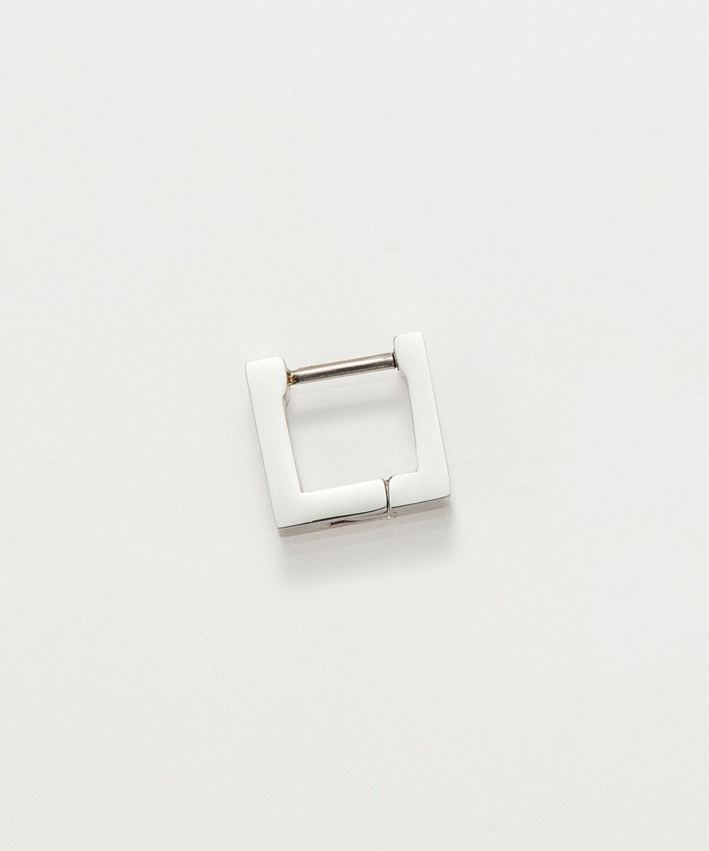 Phoebe 【金属アレルギー対応】ストレートスクエアフープピアス　シルバー/サージカルステンレス（片耳） 