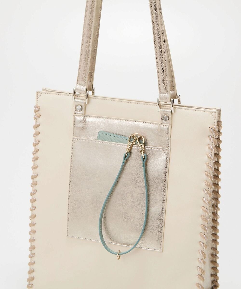 TOPKAPI 【TREASURE TOPKAPI】フェイクレザー ポーチ付き パラコード かがりトートバッグ 