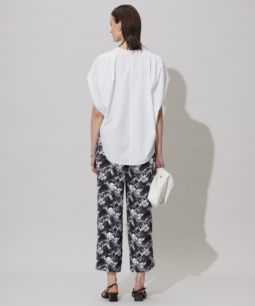 ICB L 【洗える】 ブラッシュプリント ワイドパンツ 