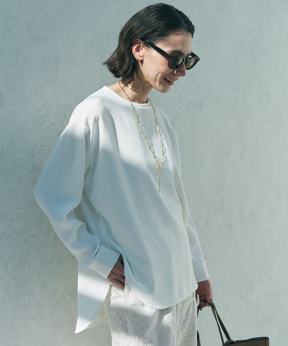 UNFILO ジョーゼット ラウンドテール プルオーバー 