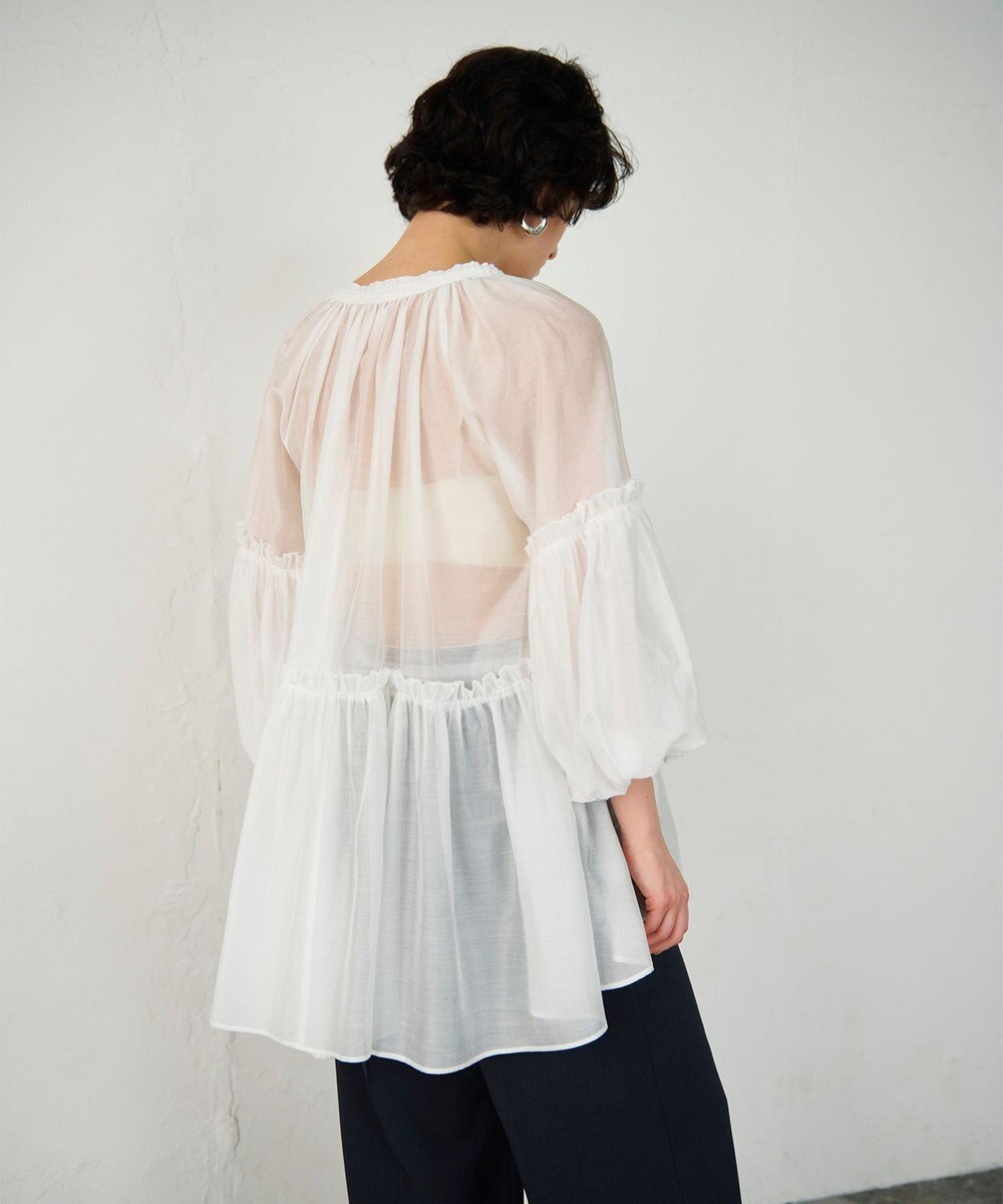 GRACE CONTINENTAL ギャザーカフタントップ 