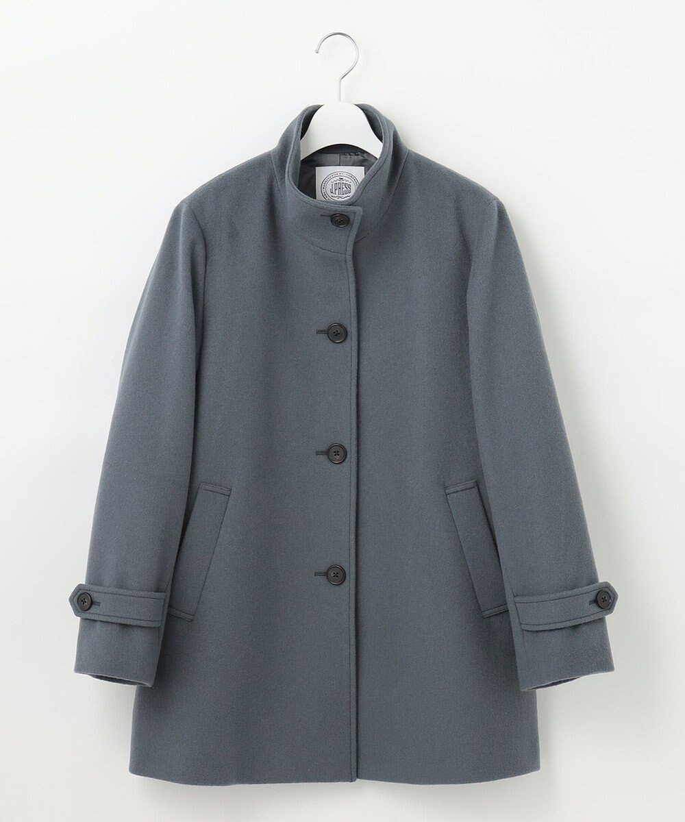 J.PRESS LADIES L ショートビーバー スタンドカラー コート 