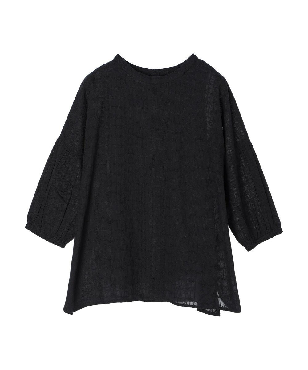 Green Parks インド綿 SET２点 刺繍７分丈ブラウス＋タンクトップ 