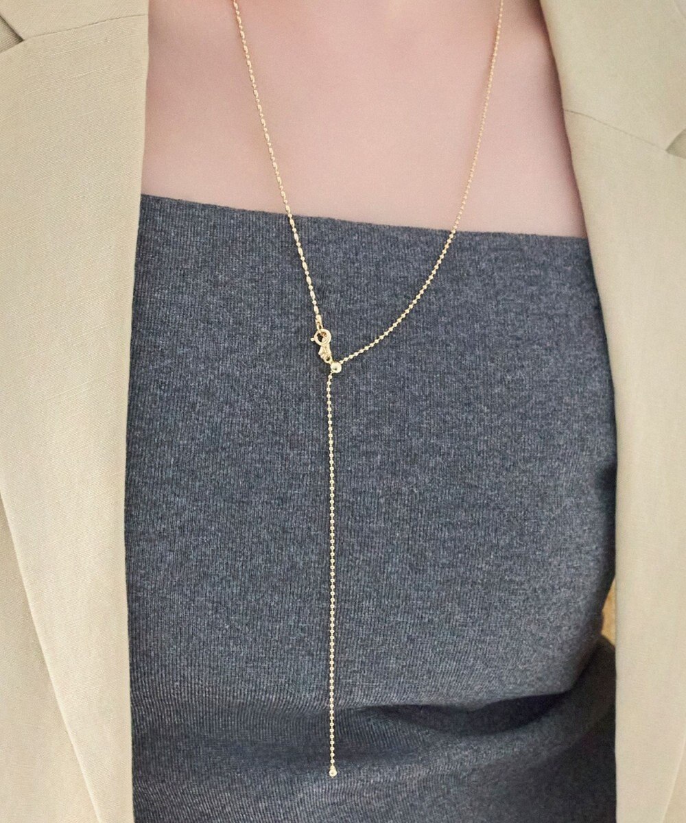 Phoebe 【金属アレルギー対応】リンキーデザインロングチェーンネックレス　ゴールド　ニッケルフリー 