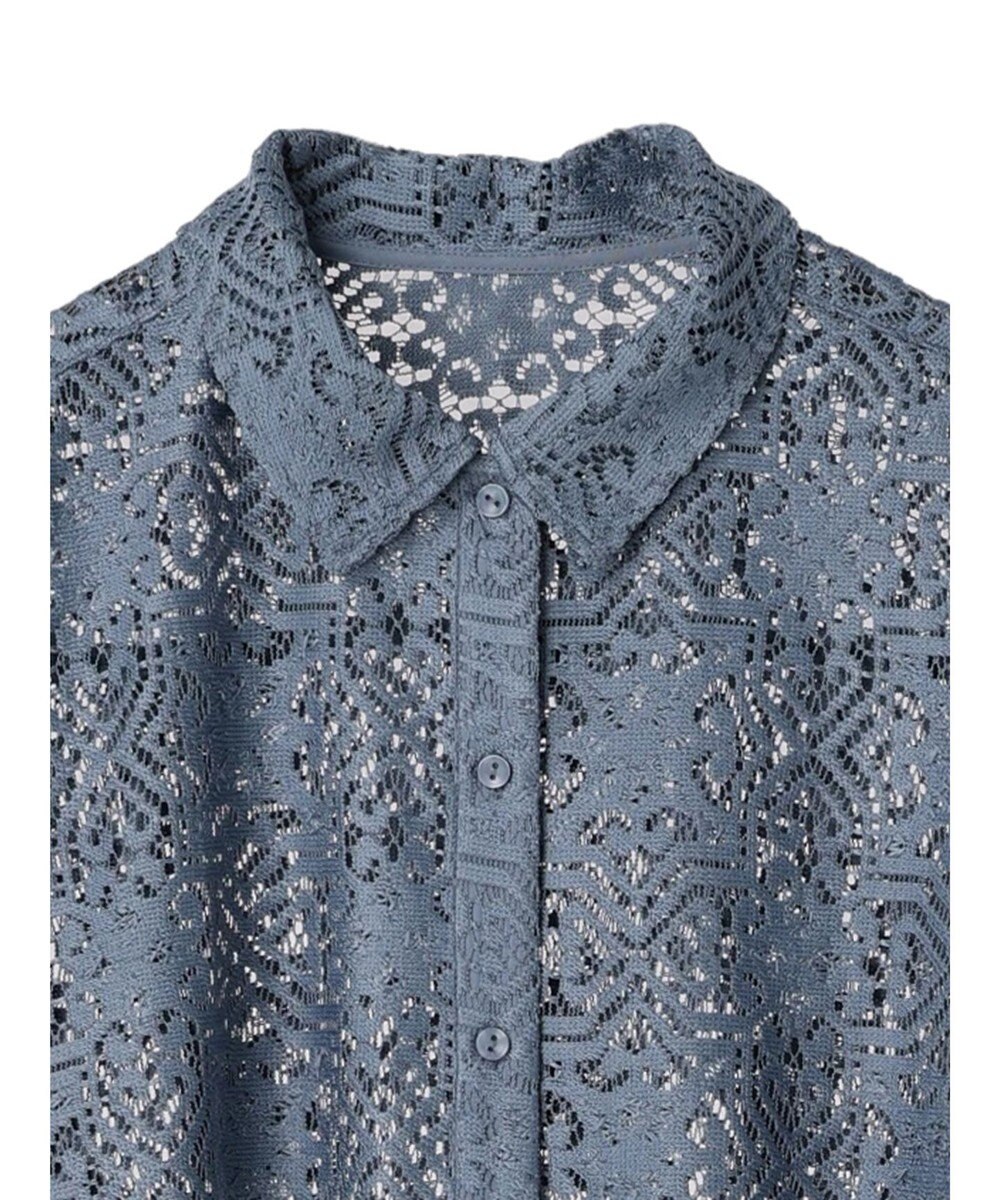 earth music&ecology レースショートシャツ 