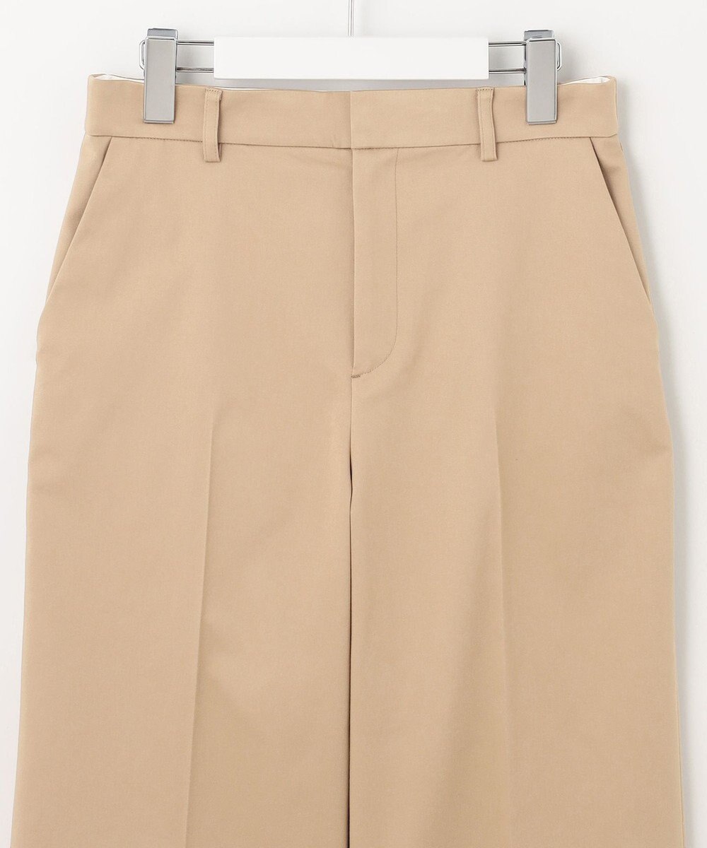 自由区 【接触冷感・洗える・XXSサイズあり】サテンストレッチクロップド丈 ワイドパンツ 