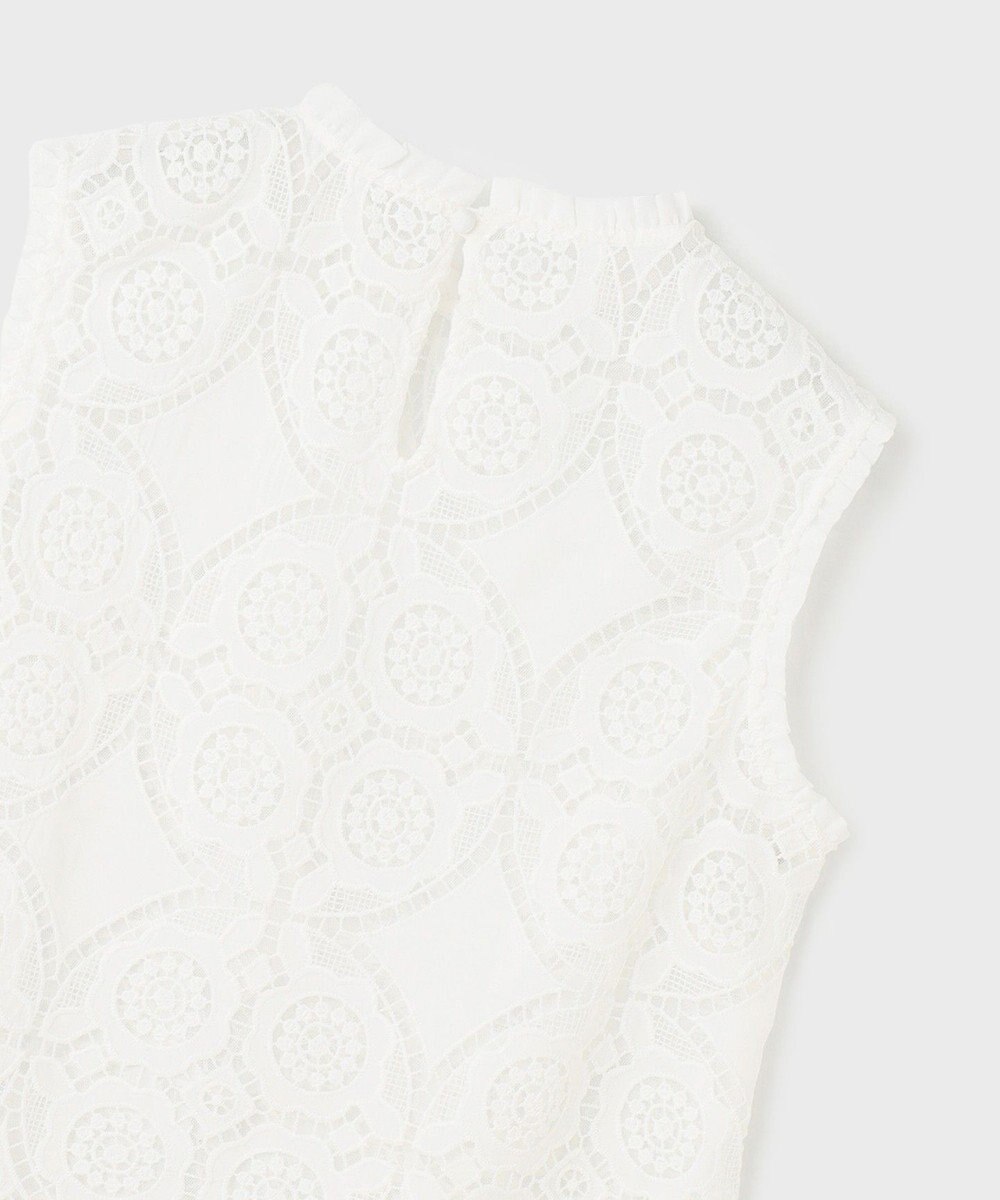 GRACE CONTINENTAL サークルレースノースリーブトップ 